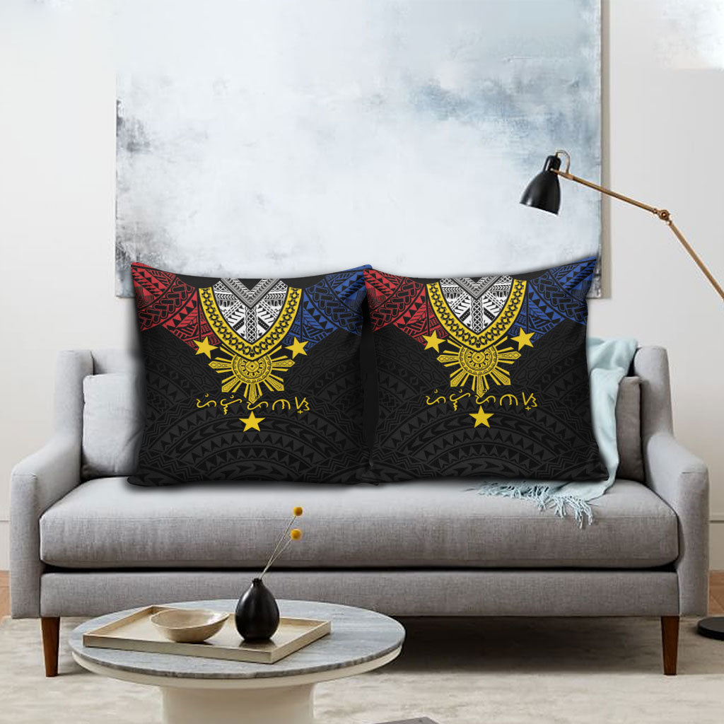Philippines Heritage Baybayin Mix Polynesian Pillow Cover