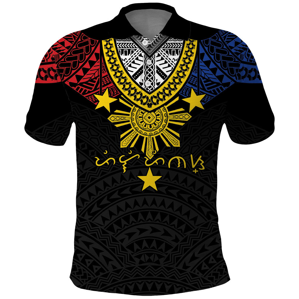 Philippines Heritage Baybayin Mix Polynesian Polo Shirt