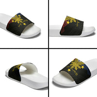 Philippines Heritage Baybayin Mix Polynesian Slide Sandals LT7 - Polynesian Pride