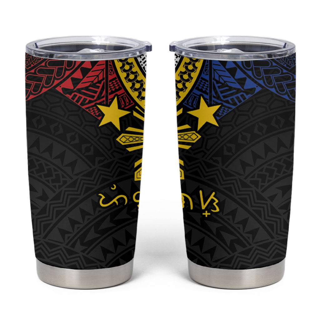 Philippines Heritage Baybayin Mix Polynesian Tumbler Cup