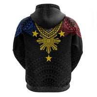 Philippines Heritage Baybayin Mix Polynesian Zip Hoodie