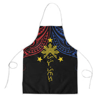 Philippines Heritage Apron Baybayin Philipinas Sun LT7 Black - Polynesian Pride