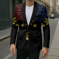 Philippines Heritage Personalized Blazer Baybayin Philipinas Sun LT7 - Polynesian Pride
