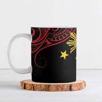 Philippines Heritage Ceramic Mug Baybayin Philipinas Sun LT7 Black - Polynesian Pride