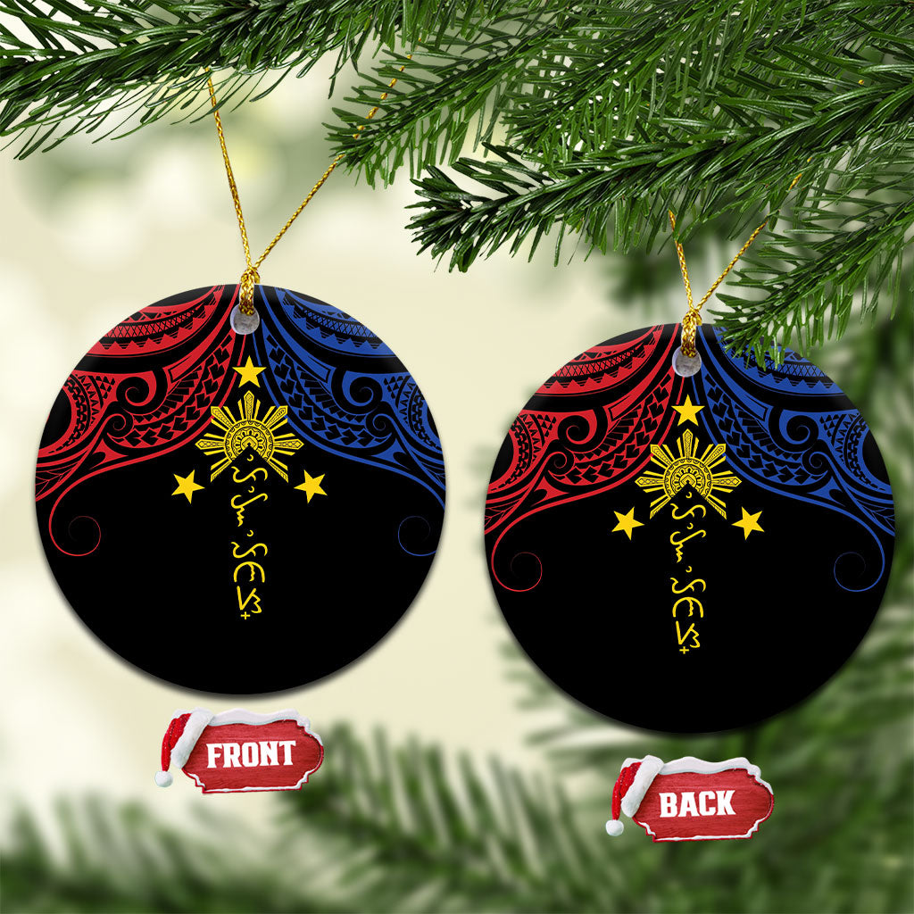 Philippines Heritage Ceramic Ornament Baybayin Philipinas Sun