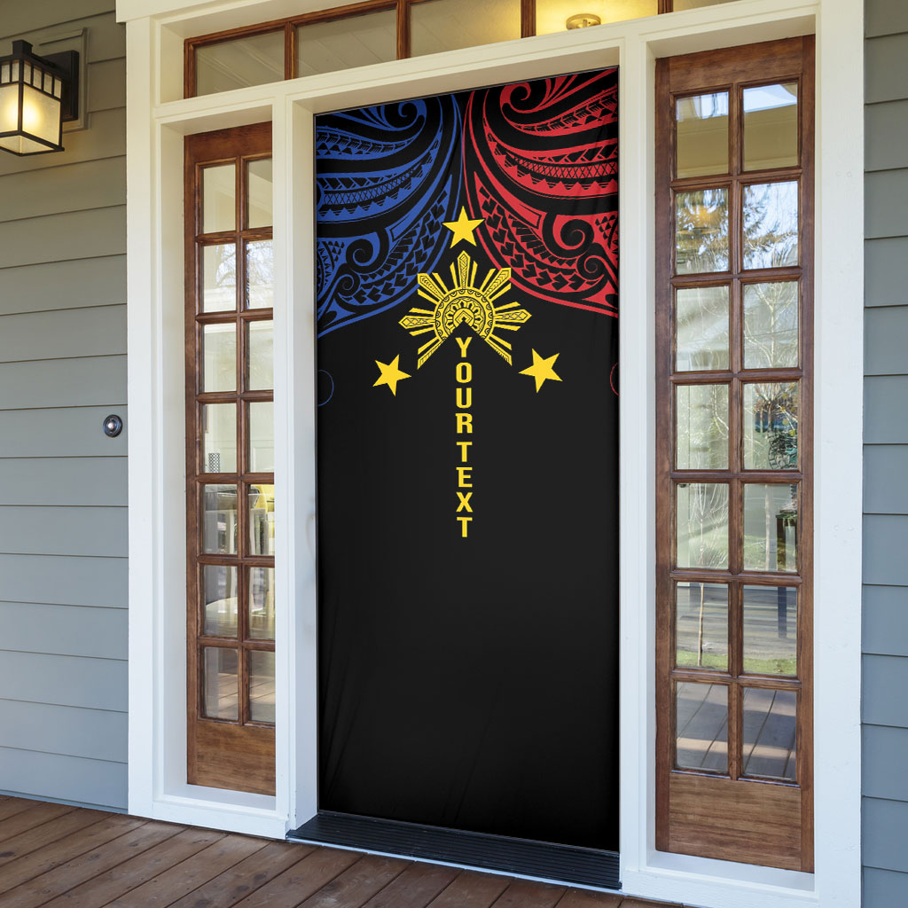 Philippines Heritage Personalized Door Cover Baybayin Philipinas Sun LT7 - Polynesian Pride