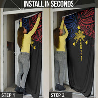 Philippines Heritage Personalized Door Cover Baybayin Philipinas Sun LT7 - Polynesian Pride