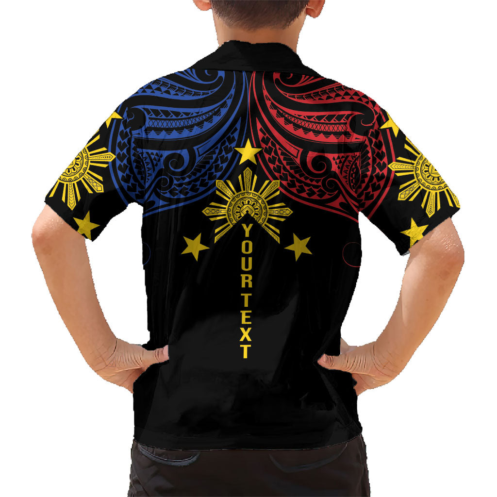 Philippines Heritage Personalized Family Matching Tank Maxi Dress and Hawaiian Shirt Baybayin Philipinas Sun LT7 - Polynesian Pride