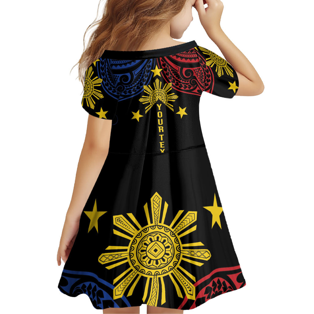Philippines Heritage Personalized Family Matching Tank Maxi Dress and Hawaiian Shirt Baybayin Philipinas Sun LT7 - Polynesian Pride