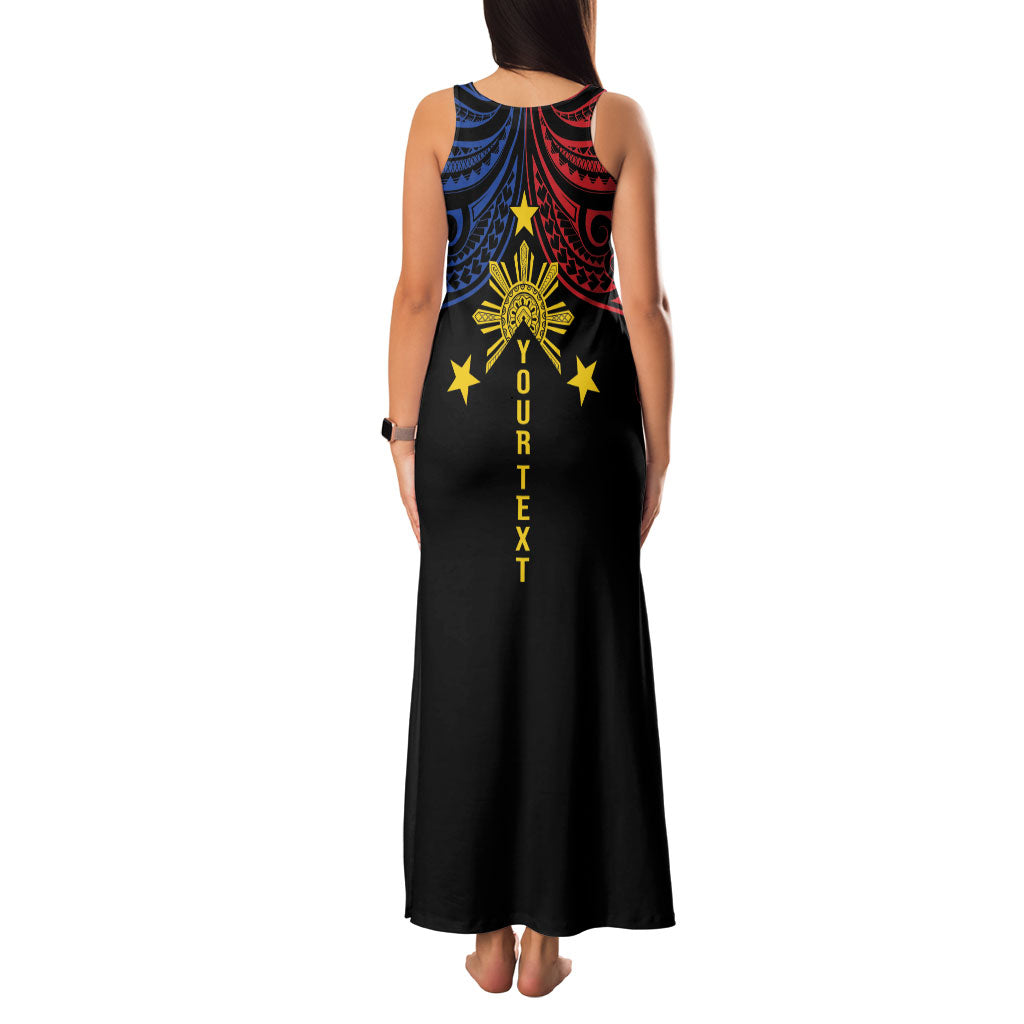 Philippines Heritage Personalized Family Matching Tank Maxi Dress and Hawaiian Shirt Baybayin Philipinas Sun LT7 - Polynesian Pride