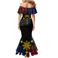 Philippines Heritage Personalized Mermaid Dress Baybayin Philipinas Sun
