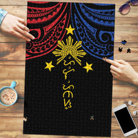 Philippines Heritage Puzzle Baybayin Philipinas Sun LT7 Black - Polynesian Pride