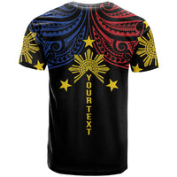 Philippines Heritage Personalized T Shirt Baybayin Philipinas Sun LT7 - Polynesian Pride
