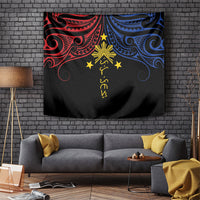 Philippines Heritage Tapestry Baybayin Philipinas Sun LT7 Black - Polynesian Pride
