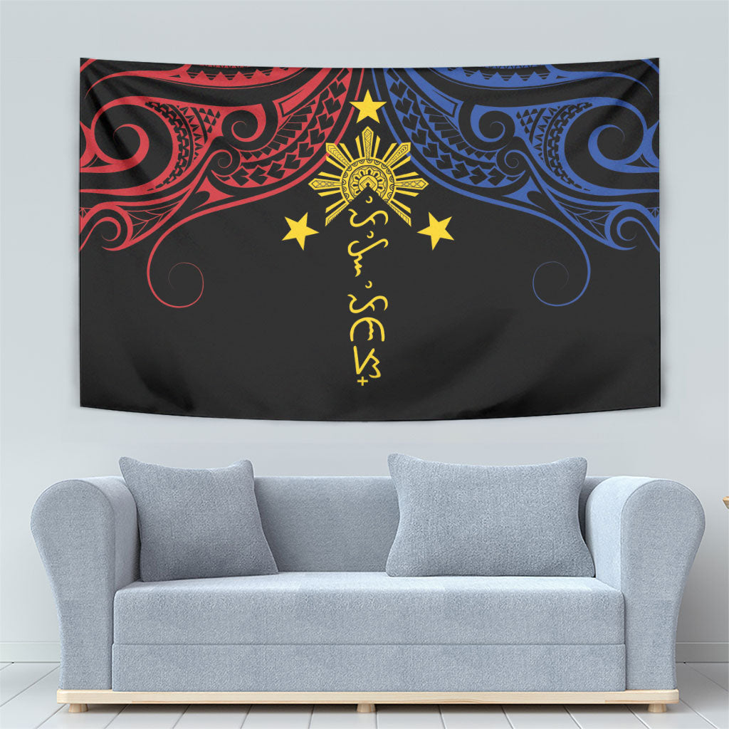 Philippines Heritage Tapestry Baybayin Philipinas Sun LT7 - Polynesian Pride