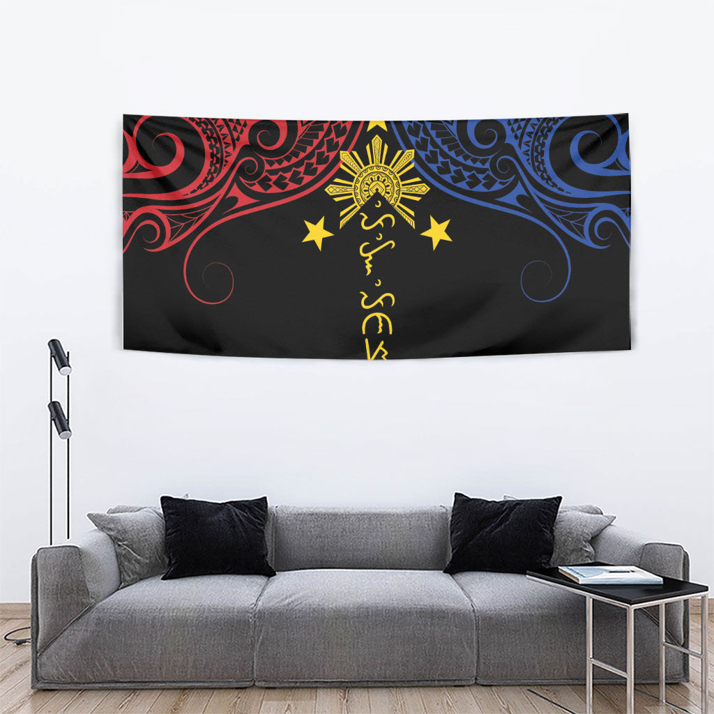 Philippines Heritage Tapestry Baybayin Philipinas Sun LT7 - Polynesian Pride