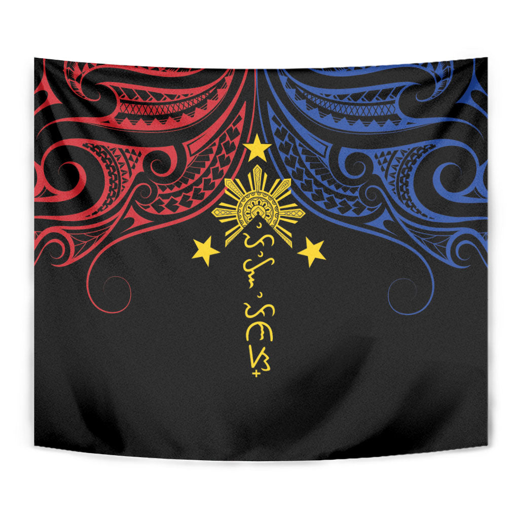 Philippines Heritage Tapestry Baybayin Philipinas Sun LT7 - Polynesian Pride