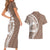 Polynesian Pride Couples Matching Short Sleeve Bodycon Dress and Hawaiian Shirt Polynesia Tribal - Tropical Brown LT7 - Polynesian Pride