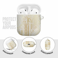 Samoa Lotu Tamaiti Mamanu Siapo AirPods Case Golden Plumeria - Polynesian Pride