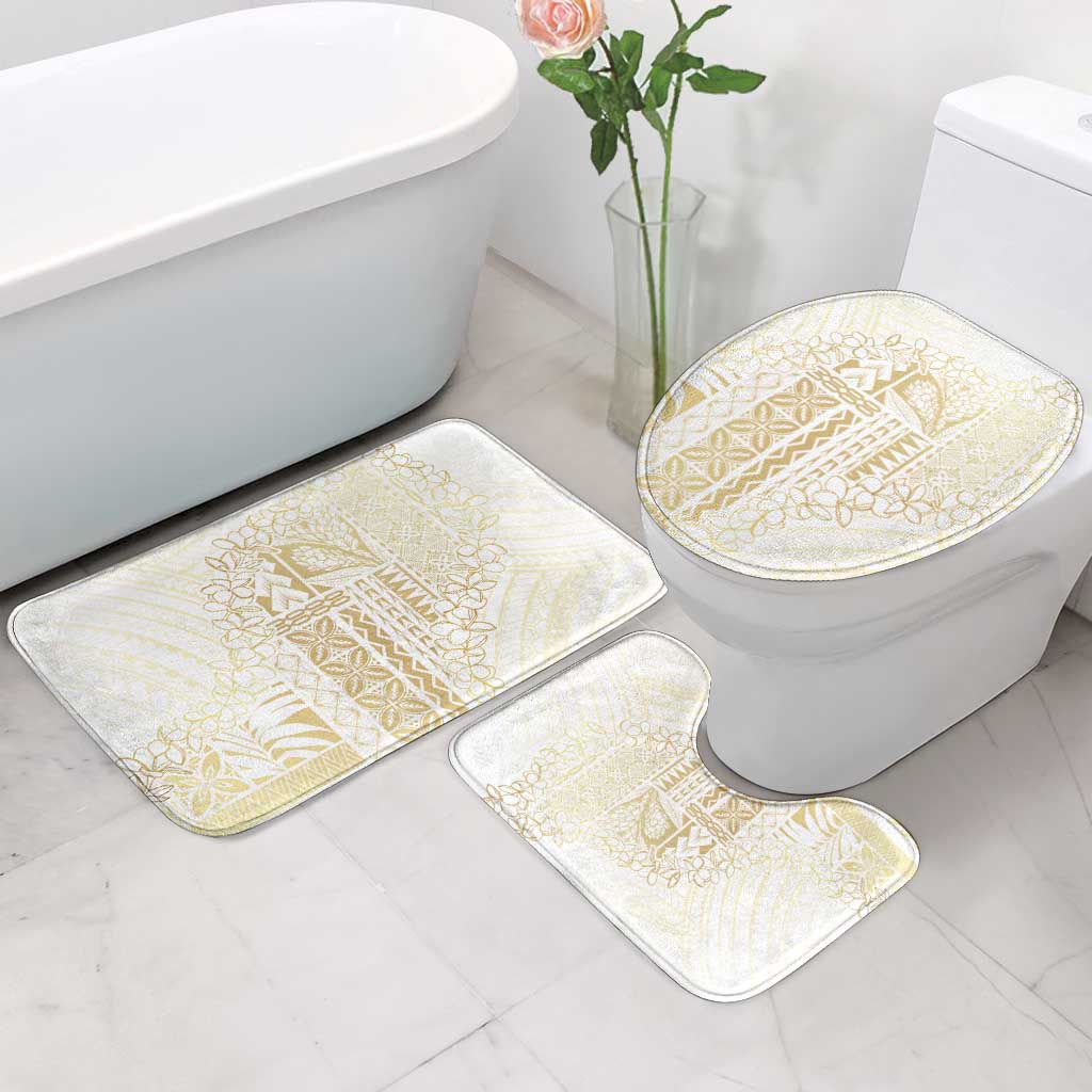 Samoa Lotu Tamaiti Mamanu Siapo Bathroom Set Golden Plumeria - Polynesian Pride
