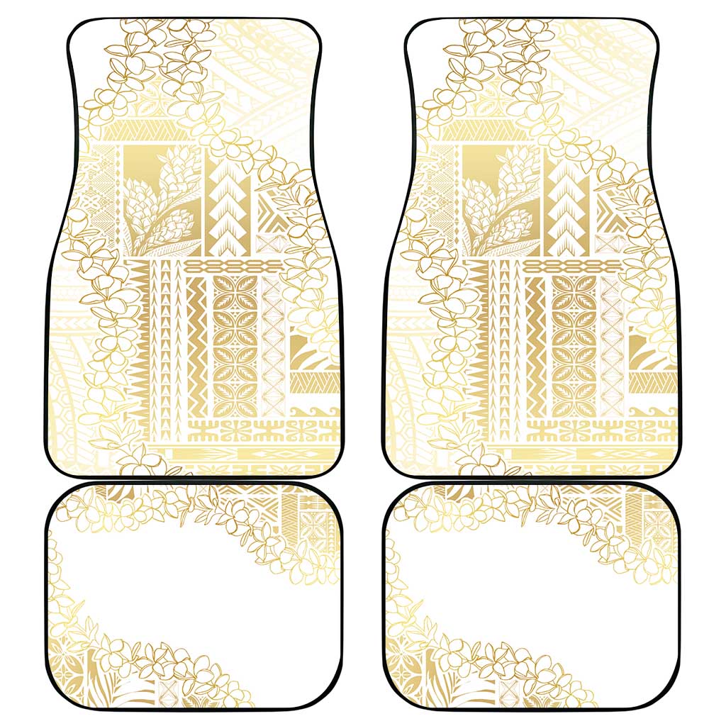 Samoa Lotu Tamaiti Mamanu Siapo Car Mats Golden Plumeria - Polynesian Pride