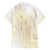 Samoa Lotu Tamaiti Mamanu Siapo Family Matching Off Shoulder Maxi Dress and Hawaiian Shirt Golden Plumeria - Polynesian Pride