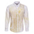 Samoa Lotu Tamaiti Mamanu Siapo Family Matching Off Shoulder Maxi Dress and Hawaiian Shirt Golden Plumeria - Polynesian Pride