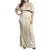 Samoa Lotu Tamaiti Mamanu Siapo Family Matching Off Shoulder Maxi Dress and Hawaiian Shirt Golden Plumeria - Polynesian Pride
