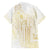Samoa Lotu Tamaiti Mamanu Siapo Family Matching Short Sleeve Bodycon Dress and Hawaiian Shirt Golden Plumeria - Polynesian Pride