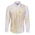 Samoa Lotu Tamaiti Mamanu Siapo Family Matching Short Sleeve Bodycon Dress and Hawaiian Shirt Golden Plumeria - Polynesian Pride