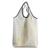 Samoa Lotu Tamaiti Mamanu Siapo Grocery Bag Golden Plumeria - Polynesian Pride