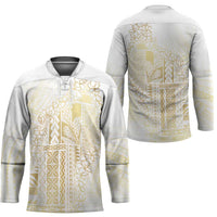 Samoa Lotu Tamaiti Mamanu Siapo Hockey Jersey Golden Plumeria - Polynesian Pride