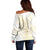Samoa Lotu Tamaiti Mamanu Siapo Off Shoulder Sweater Golden Plumeria - Polynesian Pride