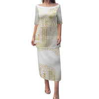 Samoa Lotu Tamaiti Mamanu Siapo Puletasi Golden Plumeria - Polynesian Pride