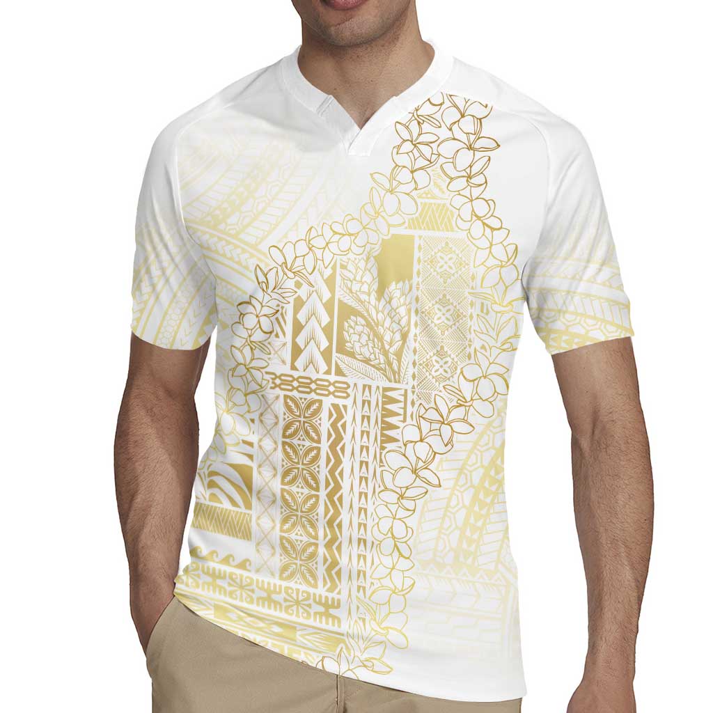 Samoa Lotu Tamaiti Mamanu Siapo Rugby Jersey Golden Plumeria - Polynesian Pride