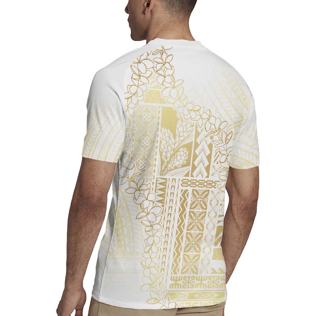 Samoa Lotu Tamaiti Mamanu Siapo Rugby Jersey Golden Plumeria - Polynesian Pride