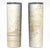 Samoa Lotu Tamaiti Mamanu Siapo Skinny Tumbler Golden Plumeria - Polynesian Pride