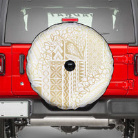 Samoa Lotu Tamaiti Mamanu Siapo Spare Tire Cover Golden Plumeria - Polynesian Pride