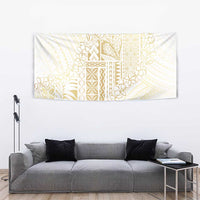 Samoa Lotu Tamaiti Mamanu Siapo Tapestry Golden Plumeria - Polynesian Pride