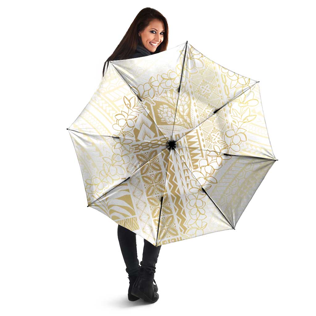 Samoa Lotu Tamaiti Mamanu Siapo Umbrella Golden Plumeria - Polynesian Pride