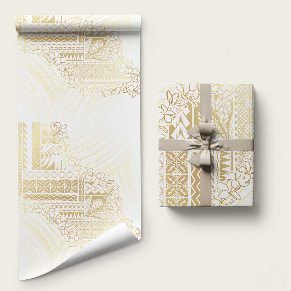Samoa Lotu Tamaiti Mamanu Siapo Wrapping Paper Golden Plumeria