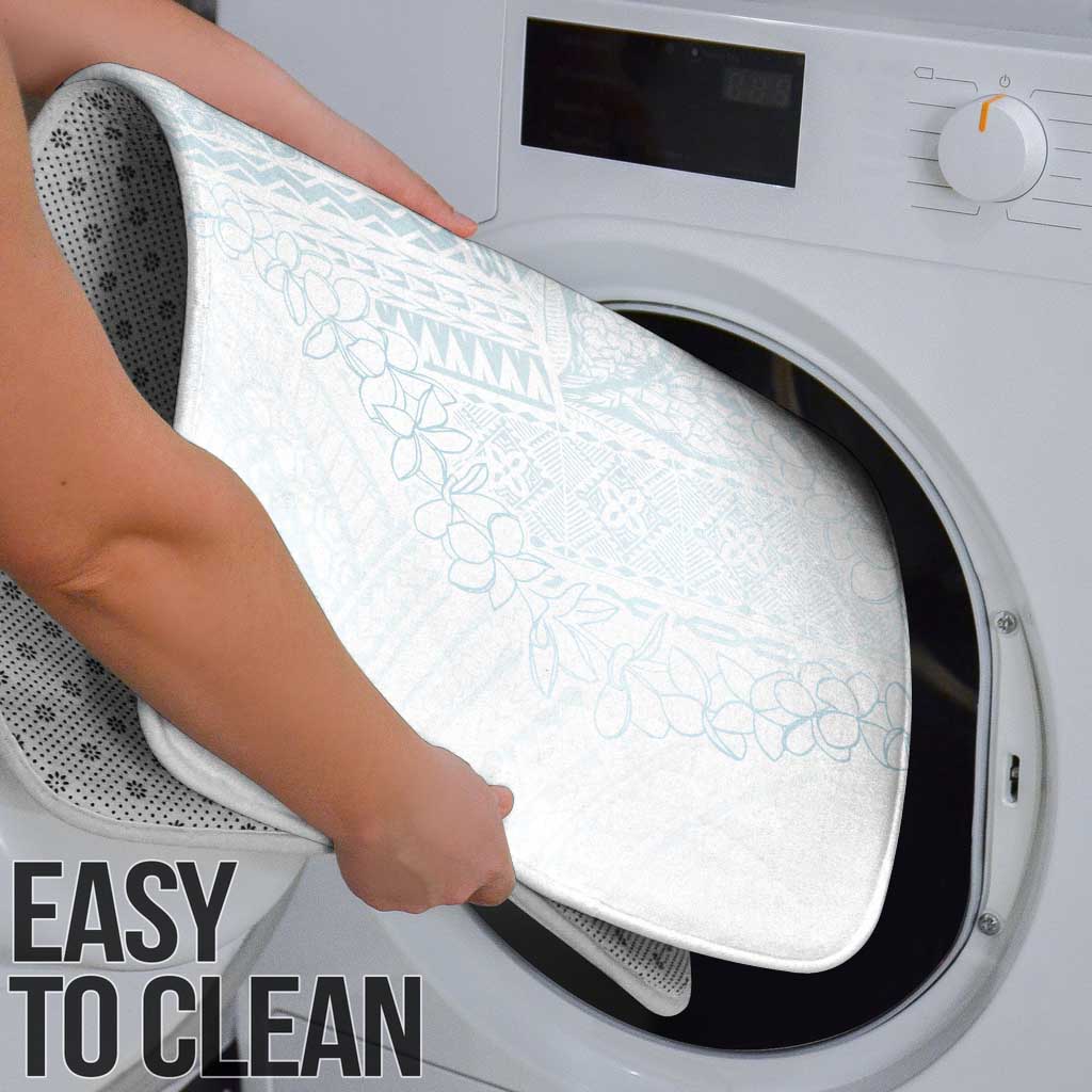 Samoa Lotu Tamaiti Mamanu Siapo Bathroom Set Off White Plumeria - Polynesian Pride