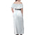Samoa Lotu Tamaiti Mamanu Siapo Family Matching Off Shoulder Maxi Dress and Hawaiian Shirt Off White Plumeria - Polynesian Pride