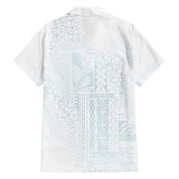 Samoa Lotu Tamaiti Mamanu Siapo Family Matching Summer Maxi Dress and Hawaiian Shirt Off White Plumeria - Polynesian Pride