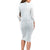 Samoa Lotu Tamaiti Mamanu Siapo Long Sleeve Bodycon Dress Off White Plumeria - Polynesian Pride