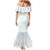 Samoa Lotu Tamaiti Mamanu Siapo Mermaid Dress Off White Plumeria - Polynesian Pride