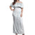 Samoa Lotu Tamaiti Mamanu Siapo Off Shoulder Maxi Dress Off White Plumeria - Polynesian Pride