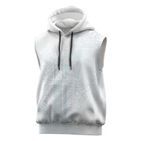 Samoa Lotu Tamaiti Mamanu Siapo Sleeveless Hoodie Off White Plumeria - Polynesian Pride