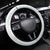Samoa Lotu Tamaiti Mamanu Siapo Steering Wheel Cover Off White Plumeria - Polynesian Pride