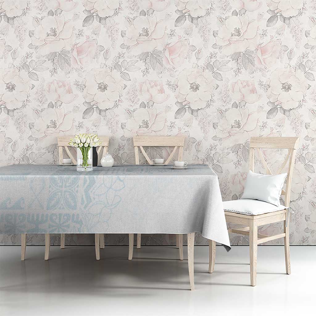 Samoa Lotu Tamaiti Mamanu Siapo Tablecloth Off White Plumeria - Polynesian Pride